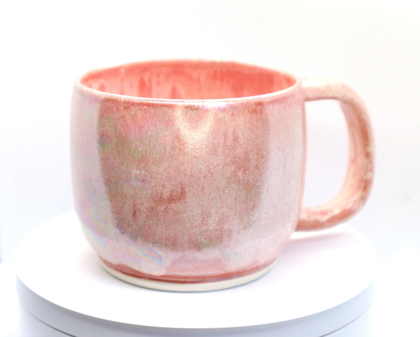 10 oz Peaches n' Cream Iridescent Handmade Porcelain Mug