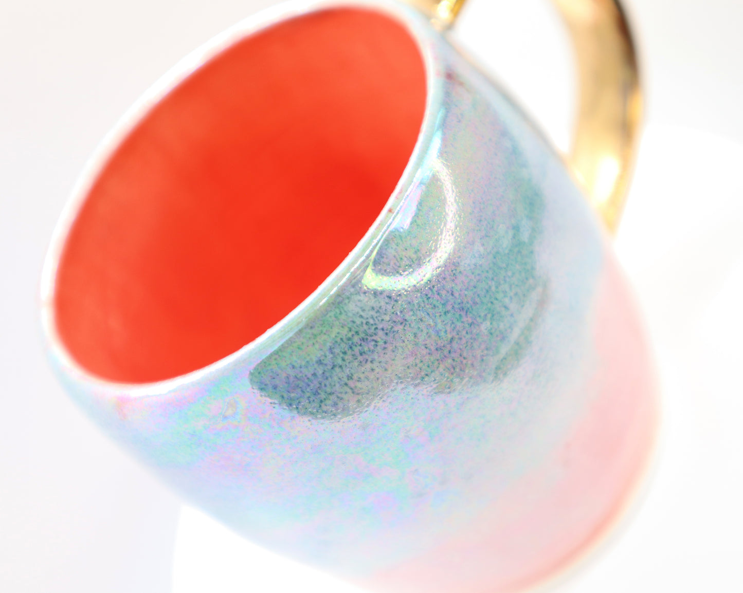 10 oz Iridescent Sunrise Handcrafted Porcelain Mug